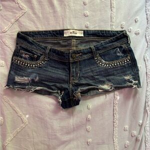 Y2K vintage low rise denim micro shorts